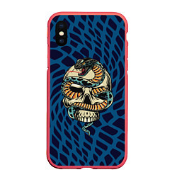 Чехол iPhone XS Max матовый Snake&Skull