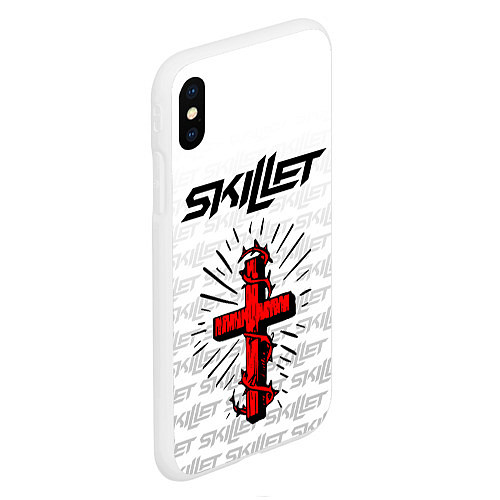 Чехол iPhone XS Max матовый SKILLET / 3D-Белый – фото 2