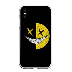 Чехол iPhone XS Max матовый SMILE, цвет: 3D-белый