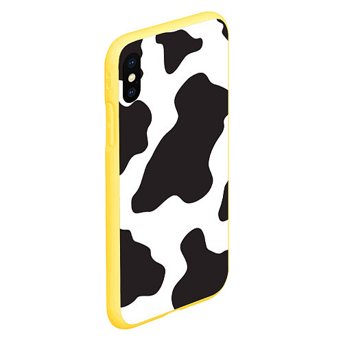 Чехол iPhone XS Max матовый Корова / 3D-Желтый – фото 2