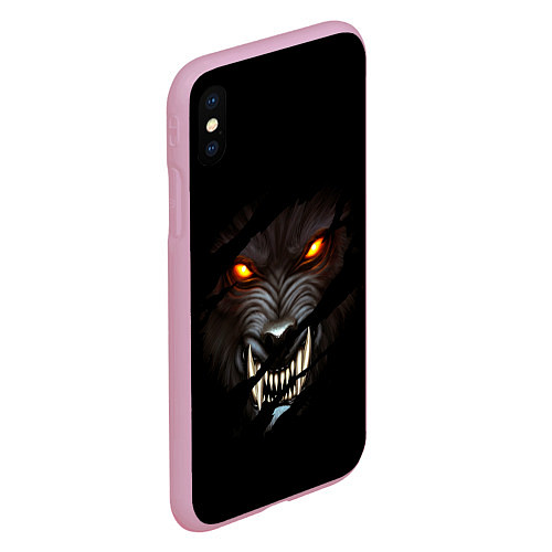 Чехол iPhone XS Max матовый ВОЛЧИЙ ОСКАЛ / 3D-Розовый – фото 2