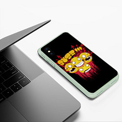 Чехол iPhone XS Max матовый Головоломка, цвет: 3D-салатовый — фото 2