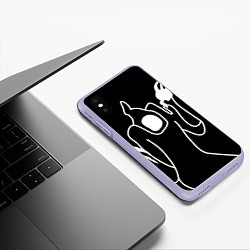 Чехол iPhone XS Max матовый Haunted Family, цвет: 3D-светло-сиреневый — фото 2