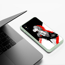 Чехол iPhone XS Max матовый Asuka Langley Evangelion, цвет: 3D-салатовый — фото 2