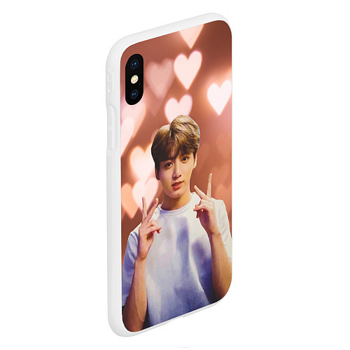 Чехол iPhone XS Max матовый JUNGKOOK BTS / 3D-Белый – фото 2