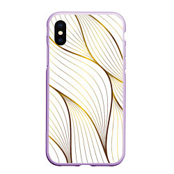 Чехол iPhone XS Max матовый Белые лепестки, цвет: 3D-сиреневый