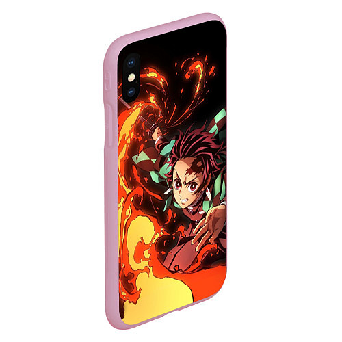 Чехол iPhone XS Max матовый ТАНДЖИРО / 3D-Розовый – фото 2