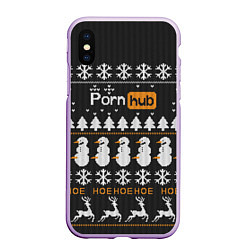 Чехол iPhone XS Max матовый Christmas PornHub