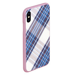 Чехол iPhone XS Max матовый Шотландка Z, цвет: 3D-розовый — фото 2