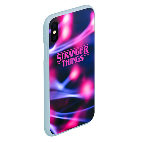 Чехол iPhone XS Max матовый STRANGER THINGS S / 3D-Голубой – фото 2