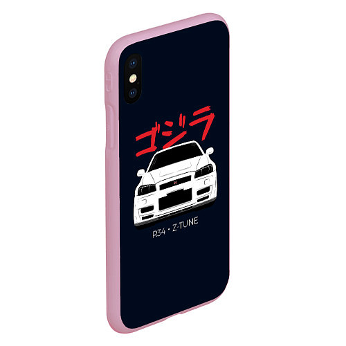 Чехол iPhone XS Max матовый Skyline R34 Z-Tune / 3D-Розовый – фото 2