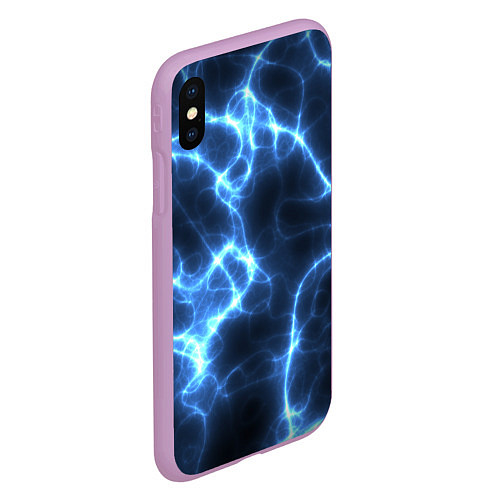 Чехол iPhone XS Max матовый Электро / 3D-Сиреневый – фото 2