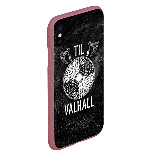 Чехол iPhone XS Max матовый Till Valhall / 3D-Малиновый – фото 2