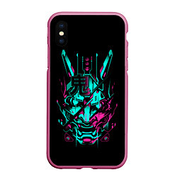 Чехол iPhone XS Max матовый Cyber Samurai