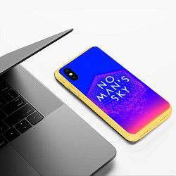 Чехол iPhone XS Max матовый NO MANS SKY, цвет: 3D-желтый — фото 2