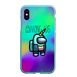 Чехол iPhone XS Max матовый Among Us Unicorn Z, цвет: 3D-мятный