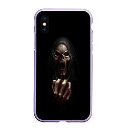 Чехол iPhone XS Max матовый Древний Вампир, цвет: 3D-светло-сиреневый