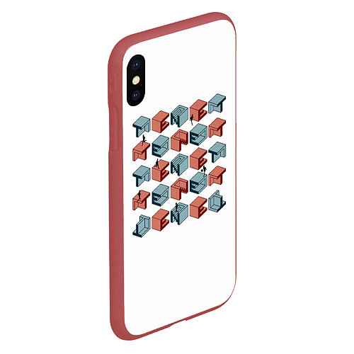 Чехол iPhone XS Max матовый Довод / 3D-Красный – фото 2