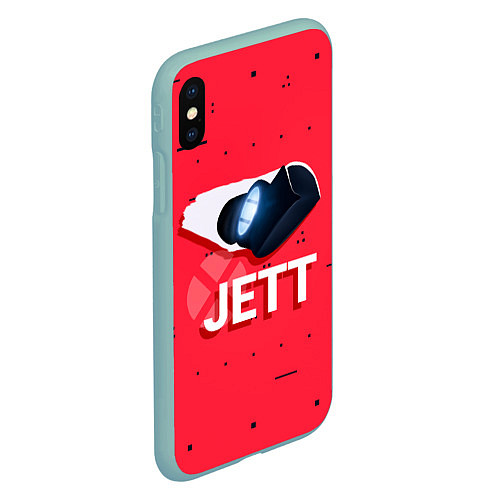 Чехол iPhone XS Max матовый Jett / 3D-Мятный – фото 2