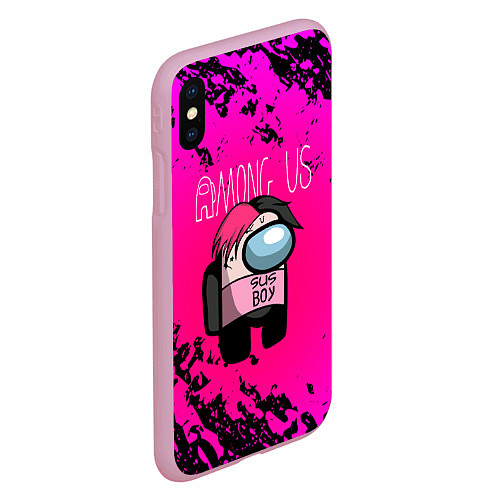 Чехол iPhone XS Max матовый Among Us Sus Boy Z / 3D-Розовый – фото 2