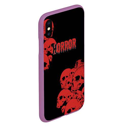 Чехол iPhone XS Max матовый Horror / 3D-Фиолетовый – фото 2