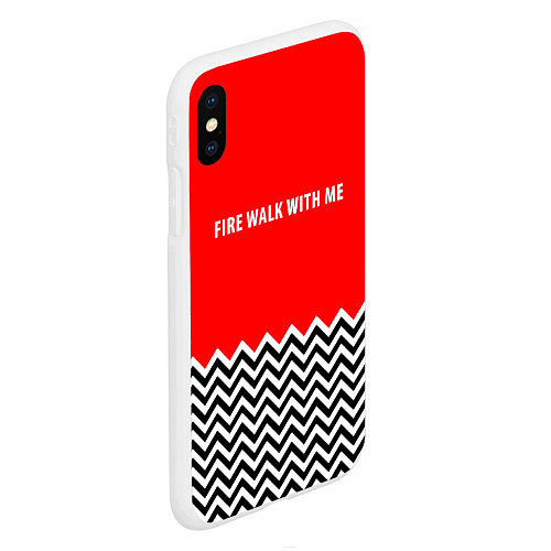 Чехол iPhone XS Max матовый Twin Peaks / 3D-Белый – фото 2