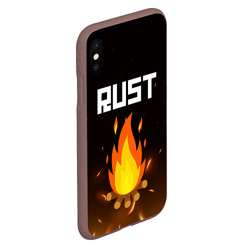 Чехол iPhone XS Max матовый RUST / 3D-Коричневый – фото 2