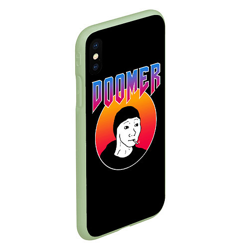 Чехол iPhone XS Max матовый Doomer / 3D-Салатовый – фото 2