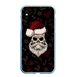 Чехол iPhone XS Max матовый El Santa, цвет: 3D-голубой