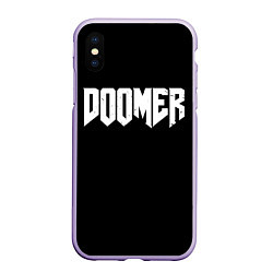 Чехол iPhone XS Max матовый Doomer, цвет: 3D-светло-сиреневый