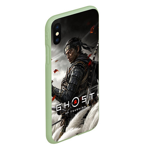 Чехол iPhone XS Max матовый Ghost of Tsushima / 3D-Салатовый – фото 2