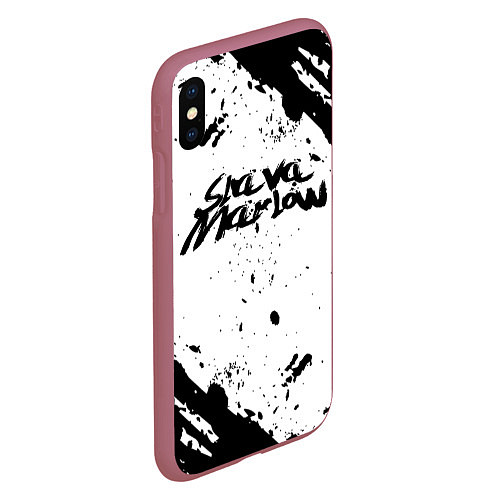 Чехол iPhone XS Max матовый Slava marlow / 3D-Малиновый – фото 2