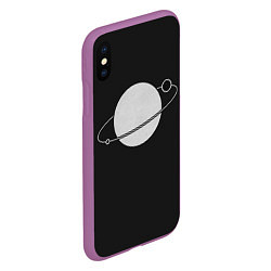 Чехол iPhone XS Max матовый ПлАнЕтА, цвет: 3D-фиолетовый — фото 2