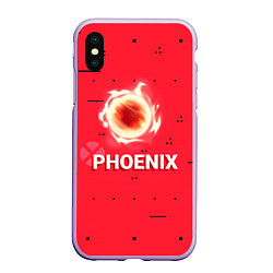 Чехол iPhone XS Max матовый Phoenix, цвет: 3D-светло-сиреневый