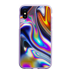 Чехол iPhone XS Max матовый Токсичный, цвет: 3D-светло-сиреневый