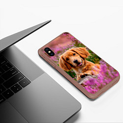 Чехол iPhone XS Max матовый Dog, цвет: 3D-коричневый — фото 2
