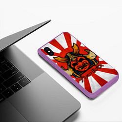 Чехол iPhone XS Max матовый Sun samurai, цвет: 3D-фиолетовый — фото 2