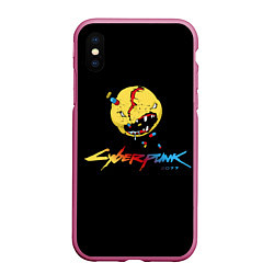 Чехол iPhone XS Max матовый Cyberpunk 2077