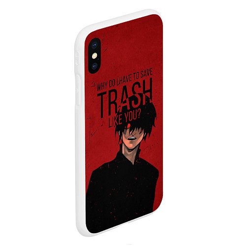 Чехол iPhone XS Max матовый Trash / 3D-Белый – фото 2