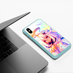 Чехол iPhone XS Max матовый GENSHIN IMPACT, цвет: 3D-мятный — фото 2