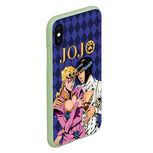 Чехол iPhone XS Max матовый JOJO / 3D-Салатовый – фото 2