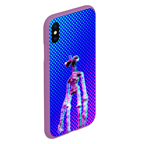 Чехол iPhone XS Max матовый Siren Head - Helloween / 3D-Фиолетовый – фото 2