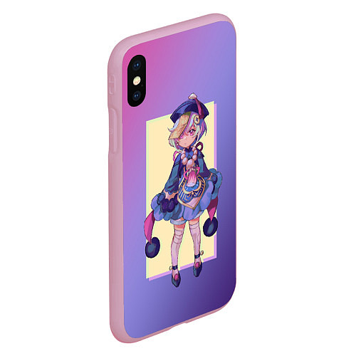 Чехол iPhone XS Max матовый Genshin Impact / 3D-Розовый – фото 2