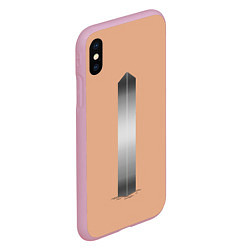Чехол iPhone XS Max матовый Загадочный монолит, цвет: 3D-розовый — фото 2
