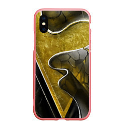 Чехол iPhone XS Max матовый Золотой треугольник