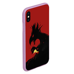 Чехол iPhone XS Max матовый Tokoyami Fumikage, цвет: 3D-сиреневый — фото 2