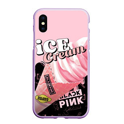 Чехол iPhone XS Max матовый BLACKPINK ICE CREAM