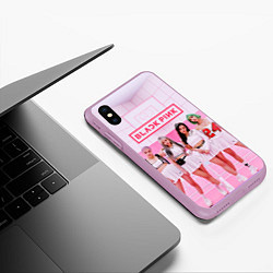 Чехол iPhone XS Max матовый BLACKPINK, цвет: 3D-сиреневый — фото 2