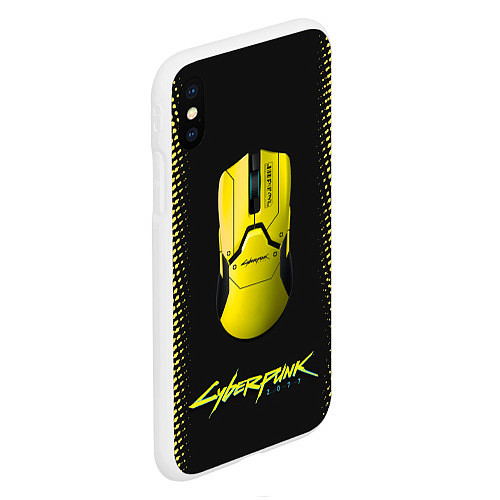 Чехол iPhone XS Max матовый Cyberpunk 2077 / 3D-Белый – фото 2