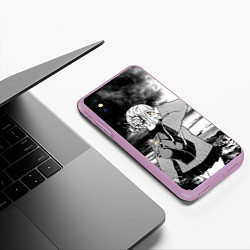 Чехол iPhone XS Max матовый Химико Тога, цвет: 3D-сиреневый — фото 2